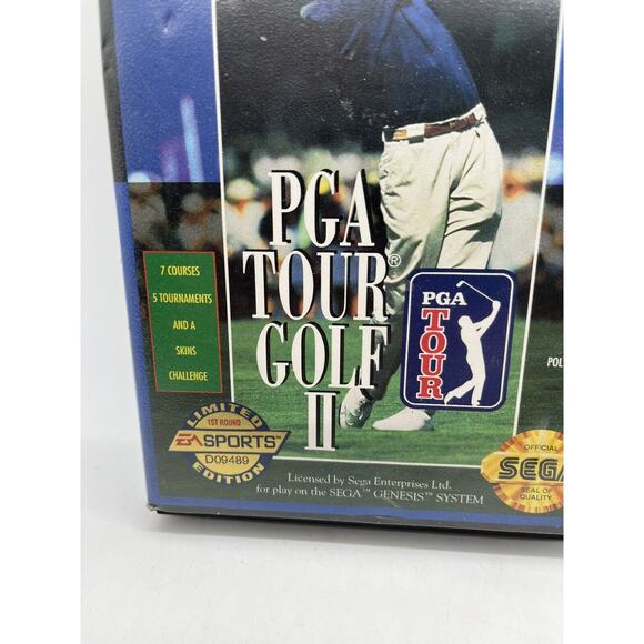 PGA Tour Golf II (Sega Genesis, 1992) Complete W/Manual CIB Tested - Picture 2 of 12